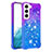Samsung Galaxy S21 Plus 5G用極薄ソフトケース グラデーション 勾配色 クリア Y05B サムスン ネイビー