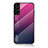 Samsung Galaxy S21 Plus 5G用ハイブリットバンパーケース プラスチック 鏡面 虹 グラデーション 勾配色 カバー M02 サムスン ローズレッド