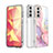 Samsung Galaxy S21 Plus 5G用シリコンケース ソフトタッチラバー バタフライ パターン カバー S03 サムスン ピンク