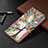 Samsung Galaxy S21 Plus 5G用手帳型 レザーケース スタンド パターン カバー B01F サムスン グリーン