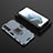 Samsung Galaxy S21 Plus 5G用ハイブリットバンパーケース プラスチック アンド指輪 マグネット式 サムスン ネイビー
