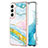 Samsung Galaxy S21 Plus 5G用シリコンケース ソフトタッチラバー バタフライ パターン カバー サムスン マルチカラー