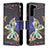 Samsung Galaxy S21 Plus 5G用手帳型 レザーケース スタンド パターン カバー B04F サムスン 