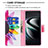 Samsung Galaxy S21 Plus 5G用手帳型 レザーケース スタンド パターン カバー B01F サムスン 