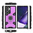 Samsung Galaxy S21 Ultra 5G用ハイブリットバンパーケース プラスチック アンド指輪 マグネット式 S04 サムスン パープル