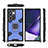 Samsung Galaxy S21 Ultra 5G用ハイブリットバンパーケース プラスチック アンド指輪 マグネット式 S04 サムスン ネイビー