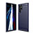 Samsung Galaxy S21 Ultra 5G用シリコンケース ソフトタッチラバー ライン カバー サムスン ネイビー