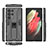 Samsung Galaxy S21 Ultra 5G用ハイブリットバンパーケース スタンド プラスチック 兼シリコーン カバー マグネット式 A01 サムスン 