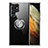 Samsung Galaxy S21 Ultra 5G用極薄ソフトケース シリコンケース 耐衝撃 全面保護 クリア透明 アンド指輪 マグネット式 S04 サムスン 