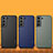 Samsung Galaxy S22 5G用シリコンケース ソフトタッチラバー レザー柄 カバー S03 サムスン 