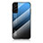 Samsung Galaxy S22 Plus 5G用ハイブリットバンパーケース プラスチック 鏡面 虹 グラデーション 勾配色 カバー M02 サムスン ネイビー