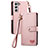 Samsung Galaxy S22 Plus 5G用手帳型 レザーケース スタンド カバー S16D サムスン ピンク