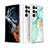 グリーン Samsung Galaxy S22 Ultra 5G用シリコンケース ソフトタッチラバー バタフライ パターン カバー S03 サムスン グリーン