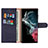 Samsung Galaxy S22 Ultra 5G用手帳型 レザーケース スタンド カバー L06 サムスン 