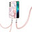 Samsung Galaxy S23 5G用シリコンケース ソフトタッチラバー バタフライ パターン カバー Y21B サムスン ピンク