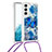 Samsung Galaxy S23 5G用シリコンケース ソフトタッチラバー バタフライ パターン カバー Y02B サムスン ネイビー