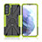 Samsung Galaxy S23 5G用ハイブリットバンパーケース プラスチック アンド指輪 マグネット式 T09 サムスン グリーン