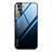 Samsung Galaxy S23 5G用ハイブリットバンパーケース プラスチック 鏡面 虹 グラデーション 勾配色 カバー サムスン ネイビー