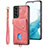 Samsung Galaxy S23 5G用シリコンケース ソフトタッチラバー レザー柄 カバー SD2 サムスン ピンク