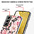 Samsung Galaxy S23 5G用シリコンケース ソフトタッチラバー バタフライ パターン カバー Y12B サムスン 