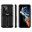 Samsung Galaxy S23 Ultra 5G用ハイブリットバンパーケース スタンド プラスチック 兼シリコーン カバー A02 サムスン ブラック