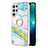 Samsung Galaxy S23 Ultra 5G用シリコンケース ソフトタッチラバー バタフライ パターン カバー Y16B サムスン 