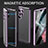 Samsung Galaxy S23 Ultra 5G用ケース 高級感 手触り良い アルミメタル 製の金属製 360度 フルカバーバンパー 鏡面 カバー LK2 サムスン 