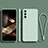 Samsung Galaxy S24 5G用360度 フルカバー極薄ソフトケース シリコンケース 耐衝撃 全面保護 バンパー サムスン ライトグリーン