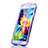 Samsung Galaxy S5 G900F G903F用ソフトケース フルカバー クリア透明 サムスン パープル