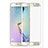 Samsung Galaxy S6 Edge SM-G925用強化ガラス フル液晶保護フィルム F02 サムスン ホワイト