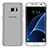 Samsung Galaxy S7 Edge G935F用極薄ソフトケース シリコンケース 耐衝撃 全面保護 クリア透明 T07 サムスン グレー