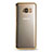 Samsung Galaxy S8用バンパーケース クリア透明 サムスン ゴールド