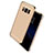 Samsung Galaxy S8用ケース 高級感 手触り良い メタル兼プラスチック バンパー M02 サムスン ゴールド