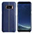 Samsung Galaxy S8 Plus用ケース 高級感 手触り良いレザー柄 L01 サムスン ネイビー