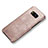 Samsung Galaxy S8 Plus用ケース 高級感 手触り良いレザー柄 L02 サムスン ローズゴールド