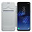 Samsung Galaxy S9用手帳型 レザーケース スタンド L01 サムスン ホワイト