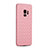 Samsung Galaxy S9用シリコンケース ソフトタッチラバー レザー柄 S02 サムスン ピンク