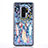 Samsung Galaxy S9 Plus用シリコンケース ソフトタッチラバー バタフライ パターン カバー K01 サムスン ブルー
