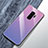 Samsung Galaxy S9 Plus用ハイブリットバンパーケース プラスチック 鏡面 虹 グラデーション 勾配色 カバー M01 サムスン パープル