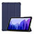Samsung Galaxy Tab A7 Wi-Fi 10.4 SM-T500用手帳型 レザーケース スタンド カバー L01 サムスン ネイビー