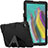 Samsung Galaxy Tab S5e 4G 10.5 SM-T725用ハイブリットバンパーケース スタンド プラスチック 兼シリコーン カバー A02 サムスン ブラック