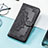 Samsung Galaxy XCover 6 Pro 5G用手帳型 レザーケース スタンド パターン カバー S01D サムスン ブラック