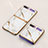Samsung Galaxy Z Flip 5G用ハイブリットバンパーケース プラスチック パターン 鏡面 カバー サムスン ホワイト
