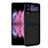 Samsung Galaxy Z Flip3 5G用ハイブリットバンパーケース プラスチック 兼シリコーン カバー サムスン ブラック