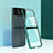 Samsung Galaxy Z Flip3 5G用ハードカバー クリスタル クリア透明 H01 サムスン グリーン