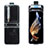 Samsung Galaxy Z Flip3 5G用ハイブリットバンパーケース 高級感 手触り良いレザー柄 兼プラスチック JD2 サムスン ネイビー