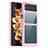 Samsung Galaxy Z Flip4 5G用ハイブリットバンパーケース クリア透明 プラスチック カバー サムスン ピンク