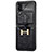 Samsung Galaxy Z Flip4 5G用ハイブリットバンパーケース 高級感 手触り良いレザー柄 兼プラスチック B04 サムスン ブラック