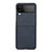 Samsung Galaxy Z Flip4 5G用ハイブリットバンパーケース 高級感 手触り良いレザー柄 兼プラスチック C07 サムスン ネイビー