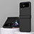 Samsung Galaxy Z Flip4 5G用ハードケース プラスチック 質感もマット カバー R04 サムスン ブラック